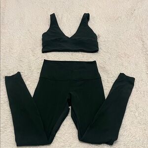 lululemon athletica Align 27” Bra & Leggings Set in Rainforest Green